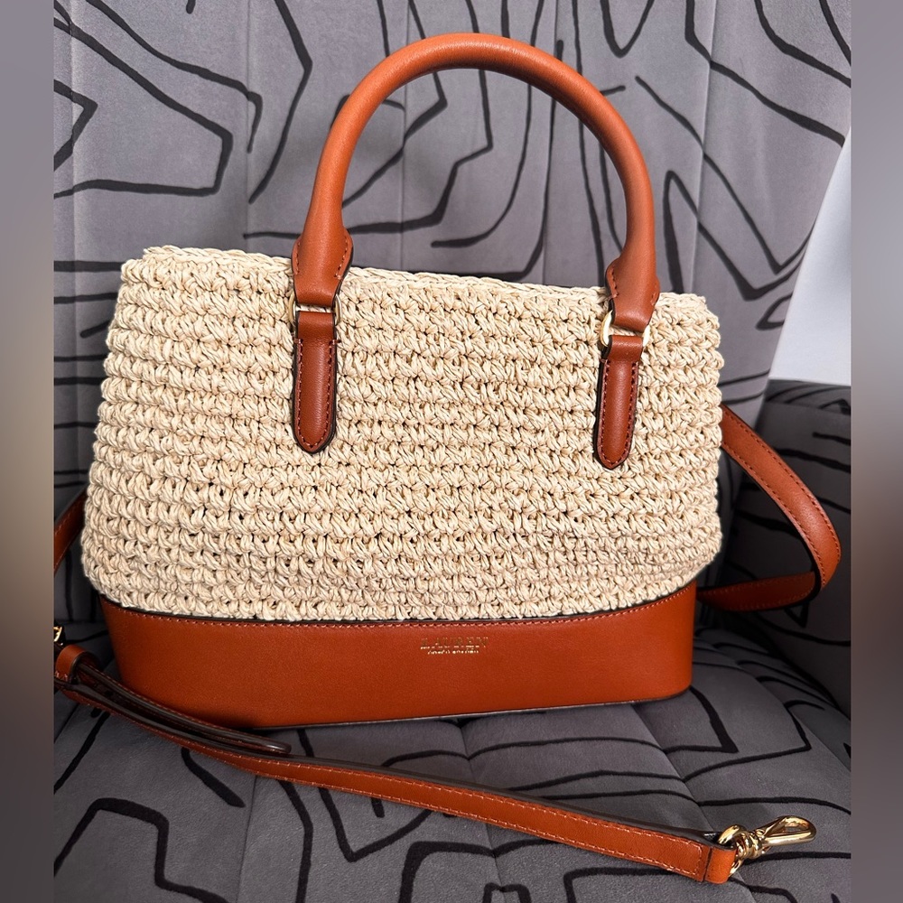 Gorgeous brand, new raffia, Ralph Lauren, straw vintage hand that